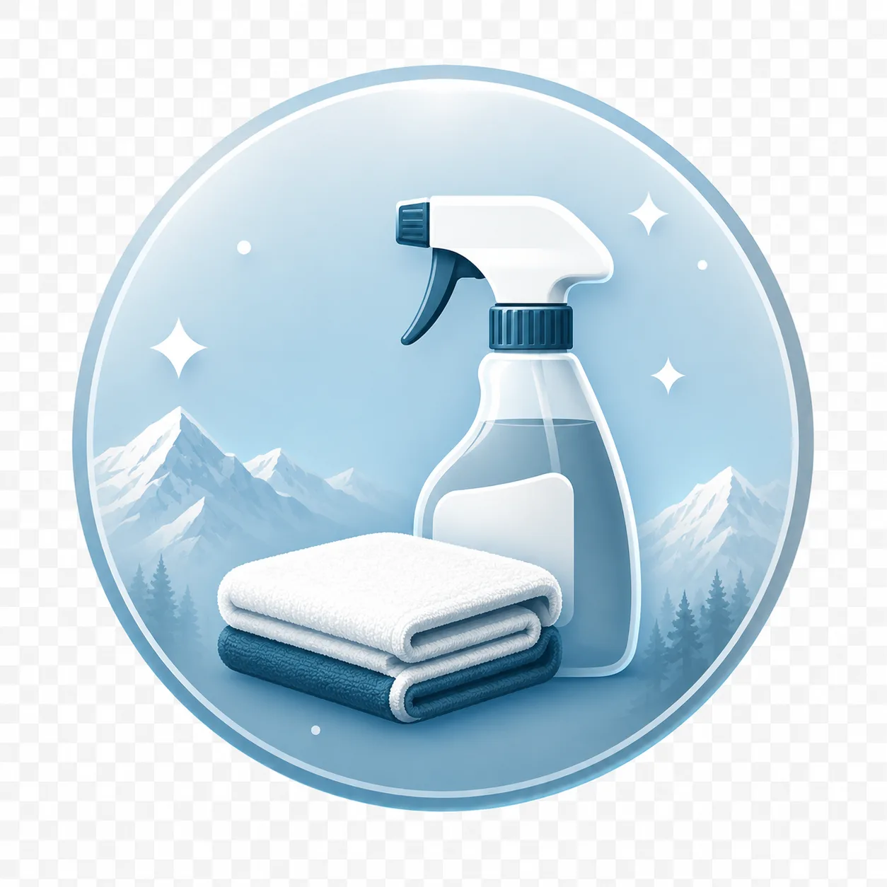 Cleaning checklist process icon